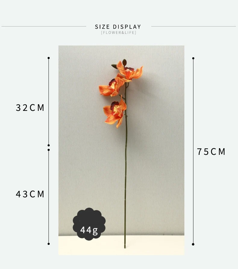 Künstliche Magnolie, Einzelstiel mit 5 Blüten, 73 cm, Latex, realistische Optik für Innenraum, Hochzeit, Shop-Deko
