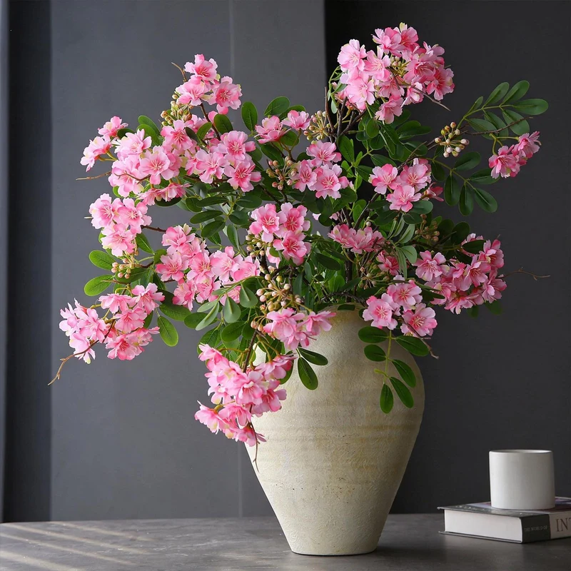 Künstliche Gardenie, Einzelstiel mit 30 Blüten, 74 cm, Seidenblumen für Innenraum-Deko, Hotel, Event, Hochzeit