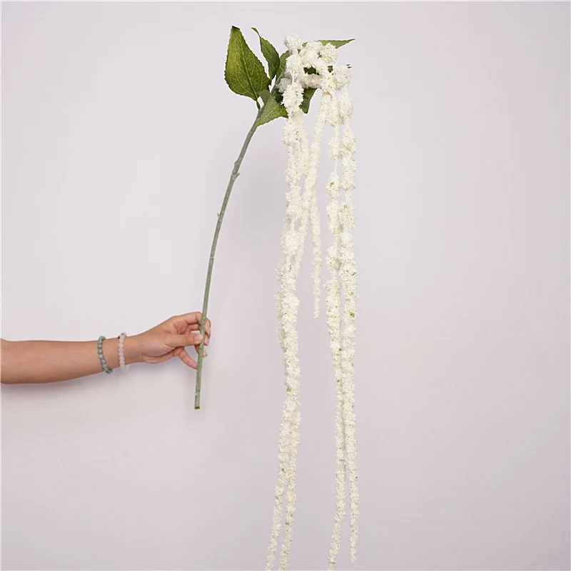125 cm lange Amaranth-Girlande aus Schaumstoff, realistisch, für Hochzeiten, Innen- und Außendekoration, ohne Vase