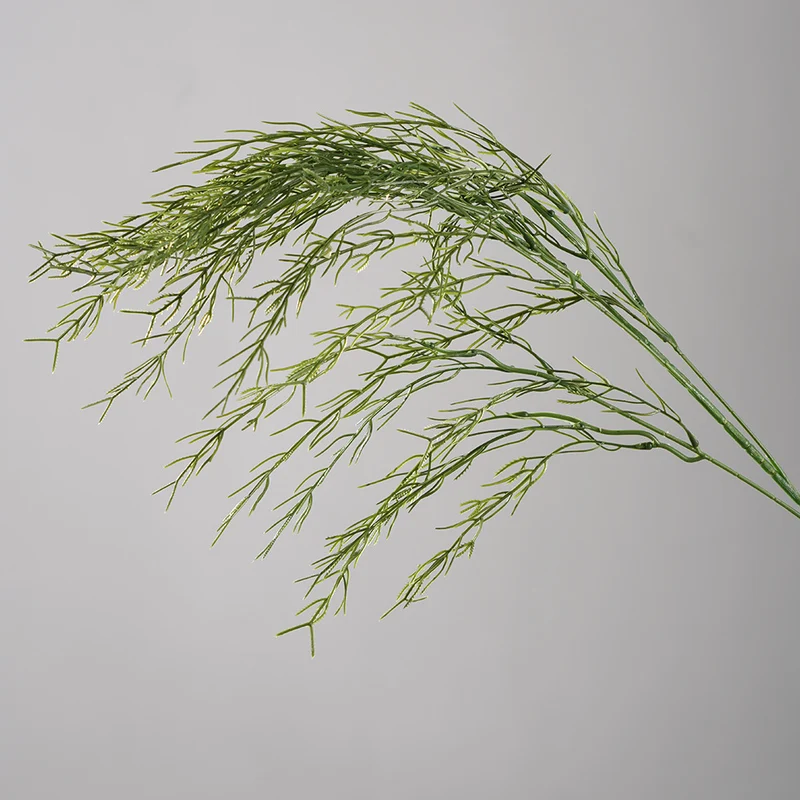 Künstliche Asparagus-Pflanze, 100 cm, PE/PVC, hellegrün, für Hochzeiten, Dekoration, Innenbereich