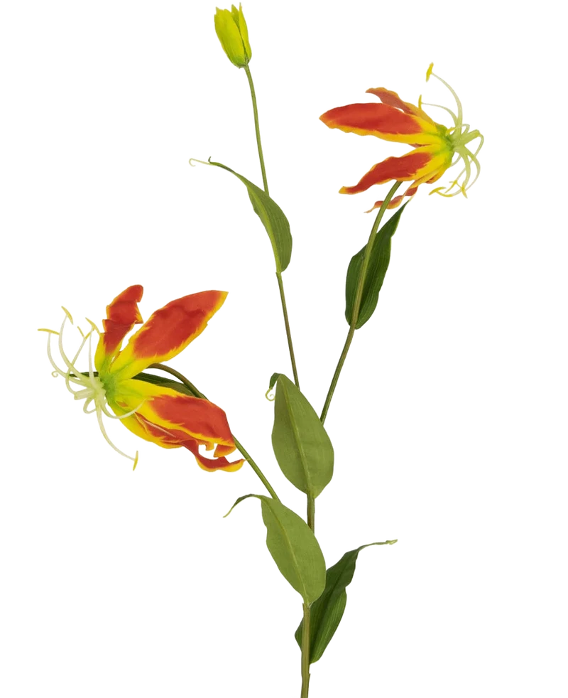 Künstliche Blume Gloriosa 81 cm rot/gelb