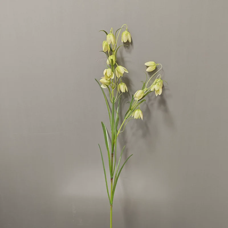 Künstliche Kaiserkrone (Fritillaria), 90 cm, Seidenstoff, weiß-grün, für Zuhause, Hotel, Hochzeit, Schaufensterdekoration