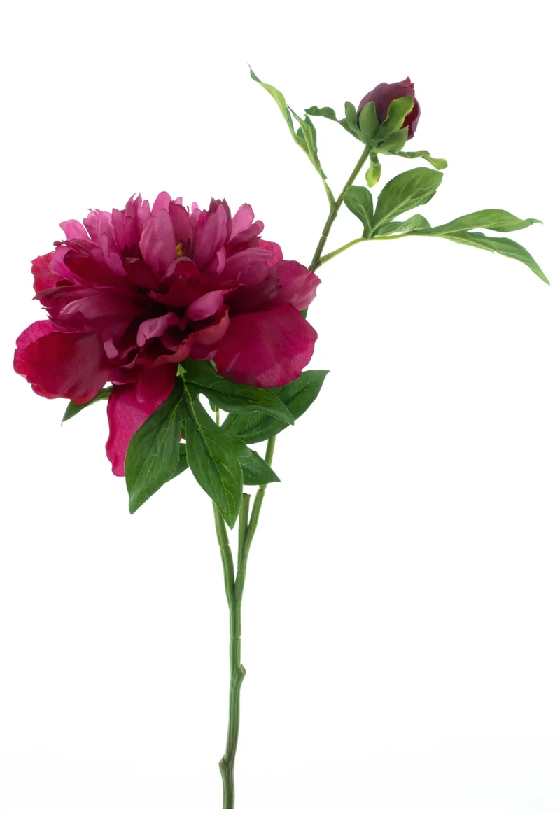 Pfingstrose Kunstblume 65 cm Rot/Lila
