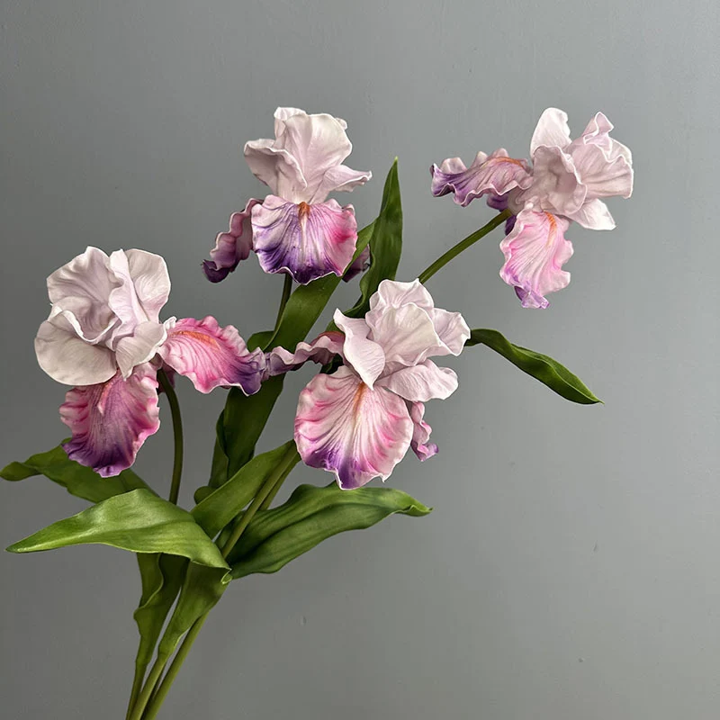 Künstliche Iris aus PU, 64 cm hoch, 15 cm Blütendurchmesser - für Hochzeiten, Büros, Hotels & Wohnaccessoires, 6 Farben