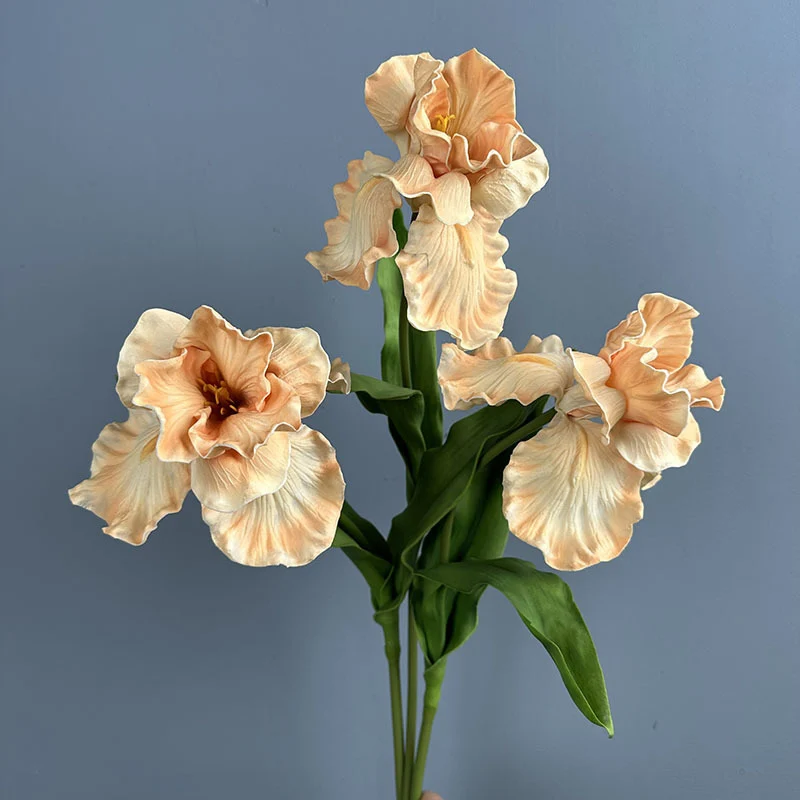 Künstliche Iris aus PU, 64 cm hoch, 15 cm Blütendurchmesser - für Hochzeiten, Büros, Hotels & Wohnaccessoires, 6 Farben