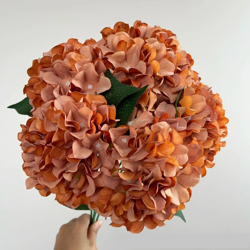 46 cm künstliche Hortensien-Blumenstrauß, 225 Blüten, Hochzeitsschmuck, Innen- & Außendekoration, langlebig, pflegeleicht