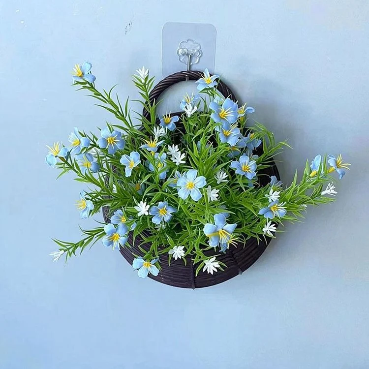Künstliche Gypsophila-Busch mit Topf, 25 cm, Seidenblumen, Wanddekoration, Innenbereich, Hochzeit, Trauerfeier, Shop-Deko
