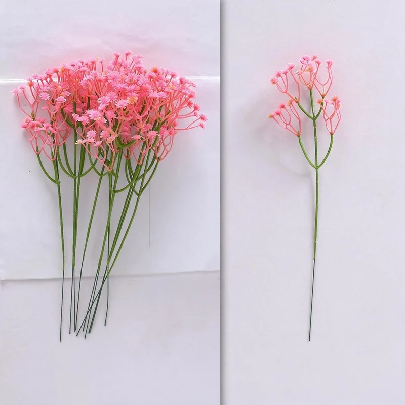 10 Kunststoff-Gypsophila (Schleierkraut) Bündel, je 30 cm, für Hochzeitsdekoration, Trauerkränze, Café-Deko, langlebig & pflegeleicht