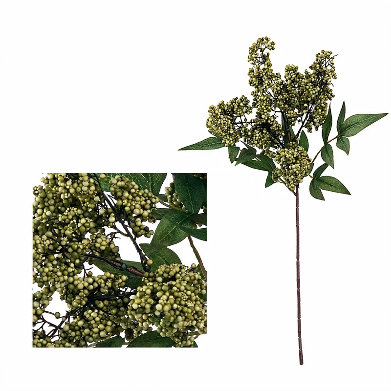 Künstliche Nandina-Beeren, 40 cm, Mischmaterial, Dekoration für Hochzeiten, Trauerfeiern und Einrichtungen