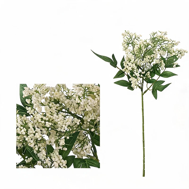 Künstliche Nandina-Beeren, 40 cm, Mischmaterial, Dekoration für Hochzeiten, Trauerfeiern und Einrichtungen