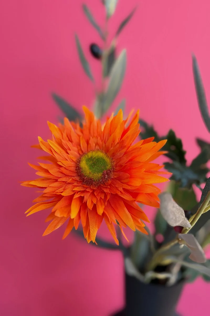 Wilde Gerbera Kunstblume 61 cm Orange
