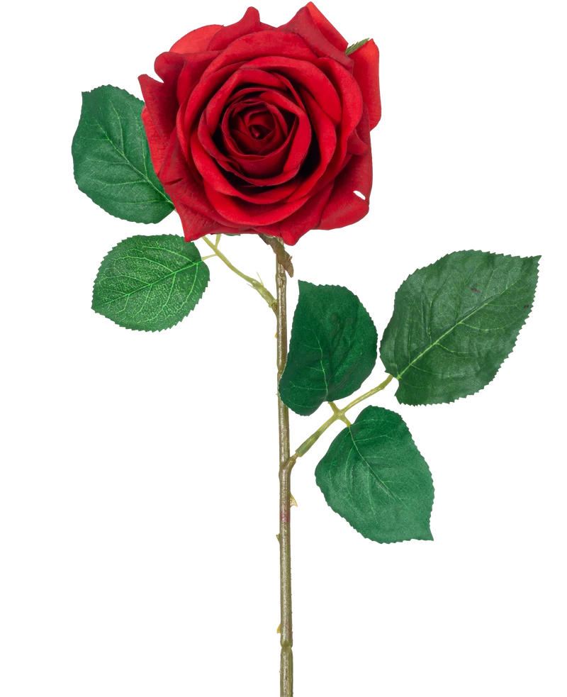 Künstliche Rose "Emine" Real Touch Rot 43cm