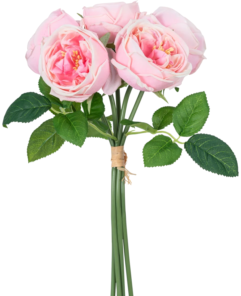 Künstlicher Rosenstrauß "Carmen" Real Touch Pink 36cm