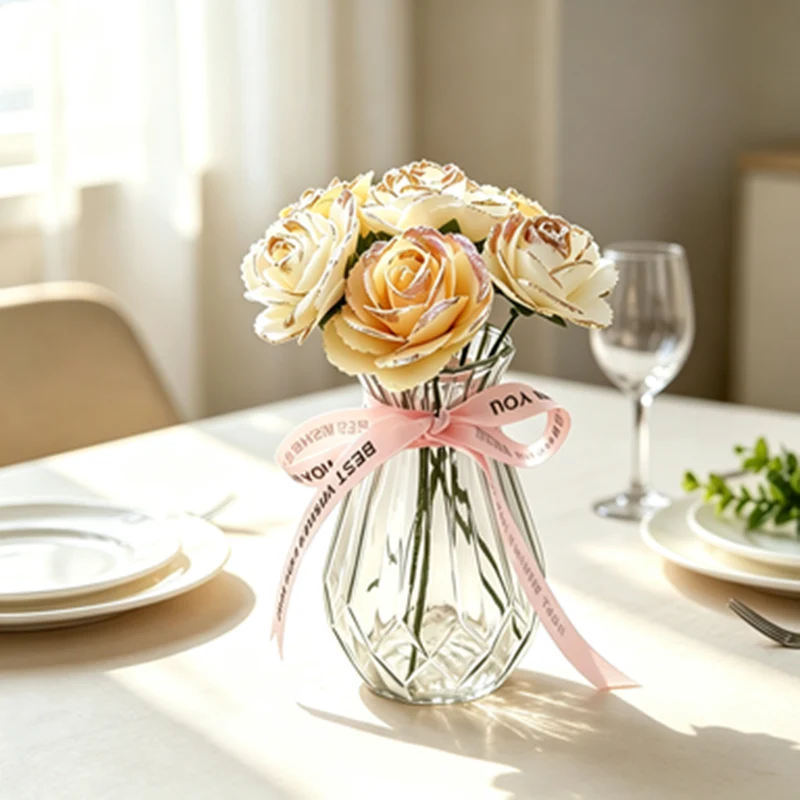 25 Schaumstoff-Rosenblüten, 5,5 cm Durchmesser, für DIY-Dekoration, Fensterdekoration, Tischdekoration
