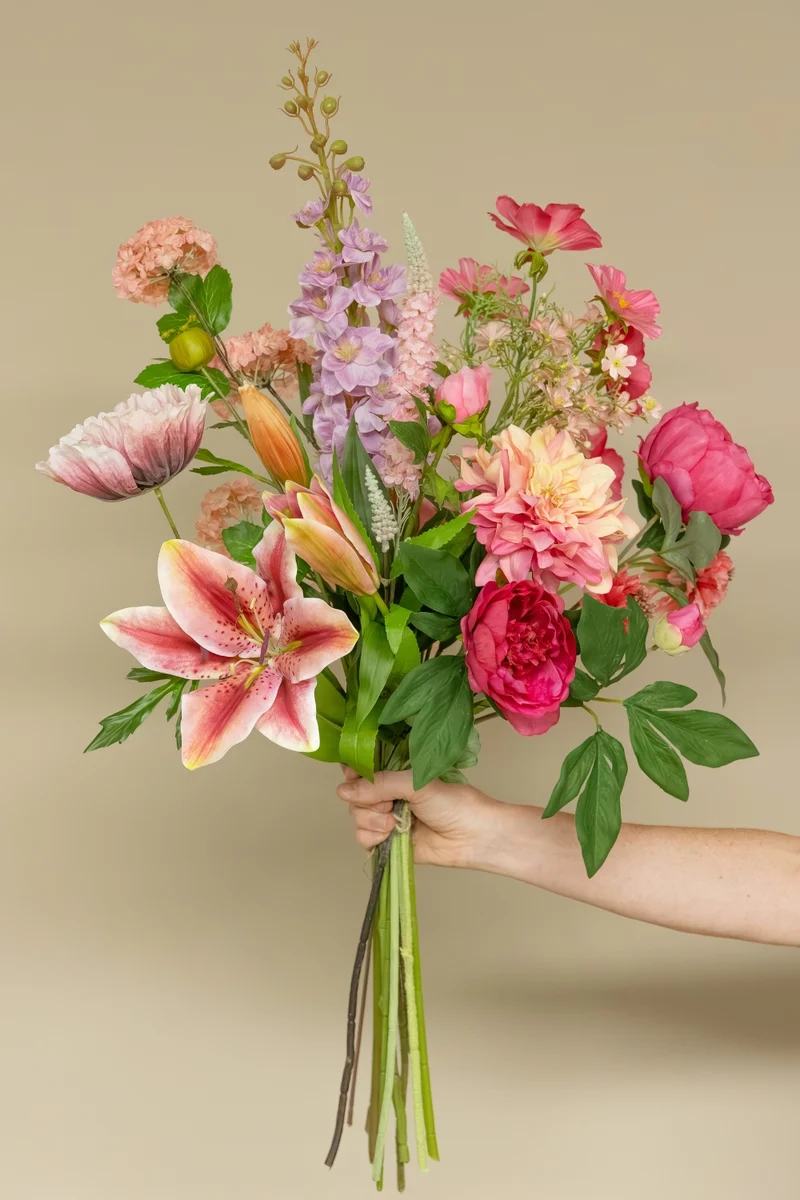 Kunstblumenstrauß Pink Poetry