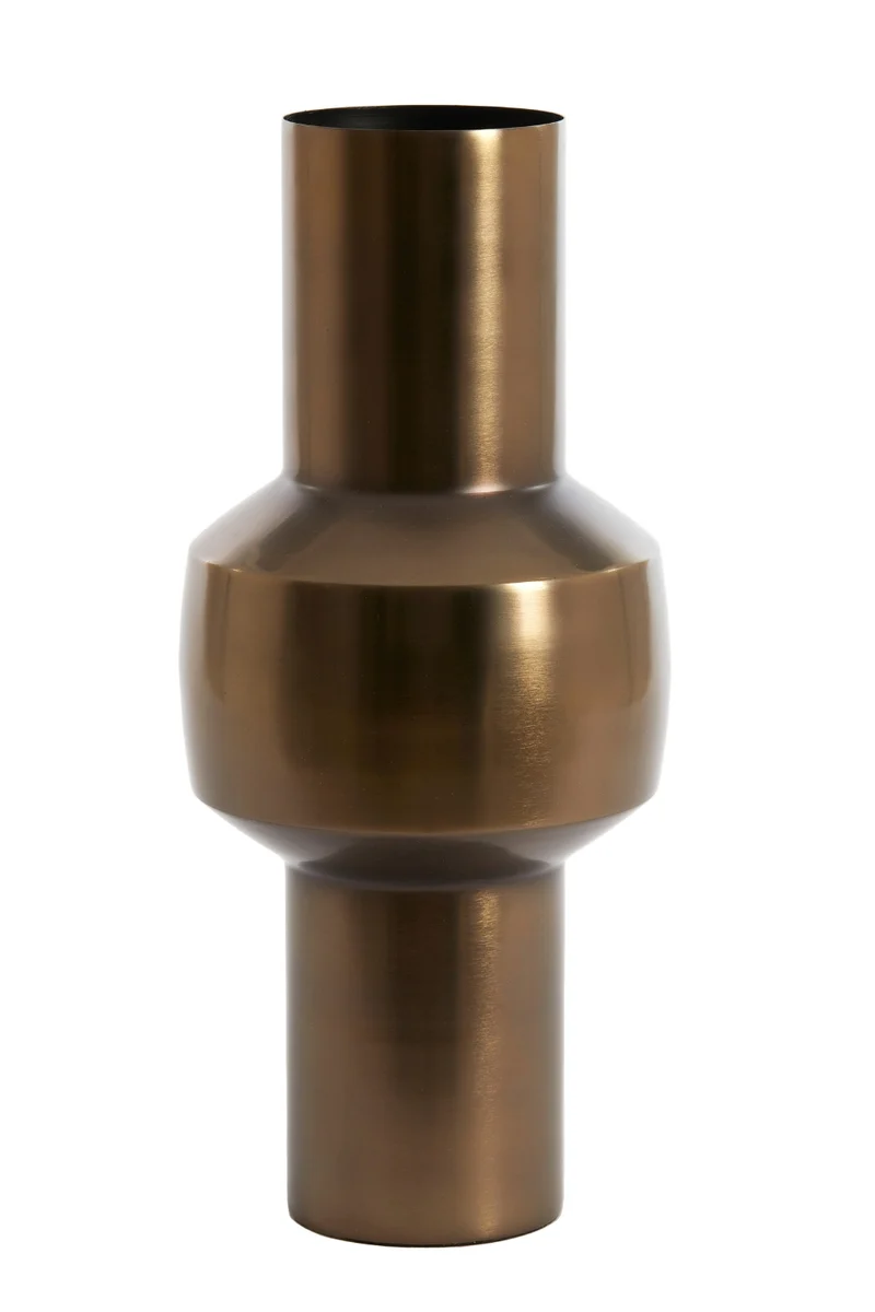 Vase Senuma 42x18 cm Schwarz Nickel