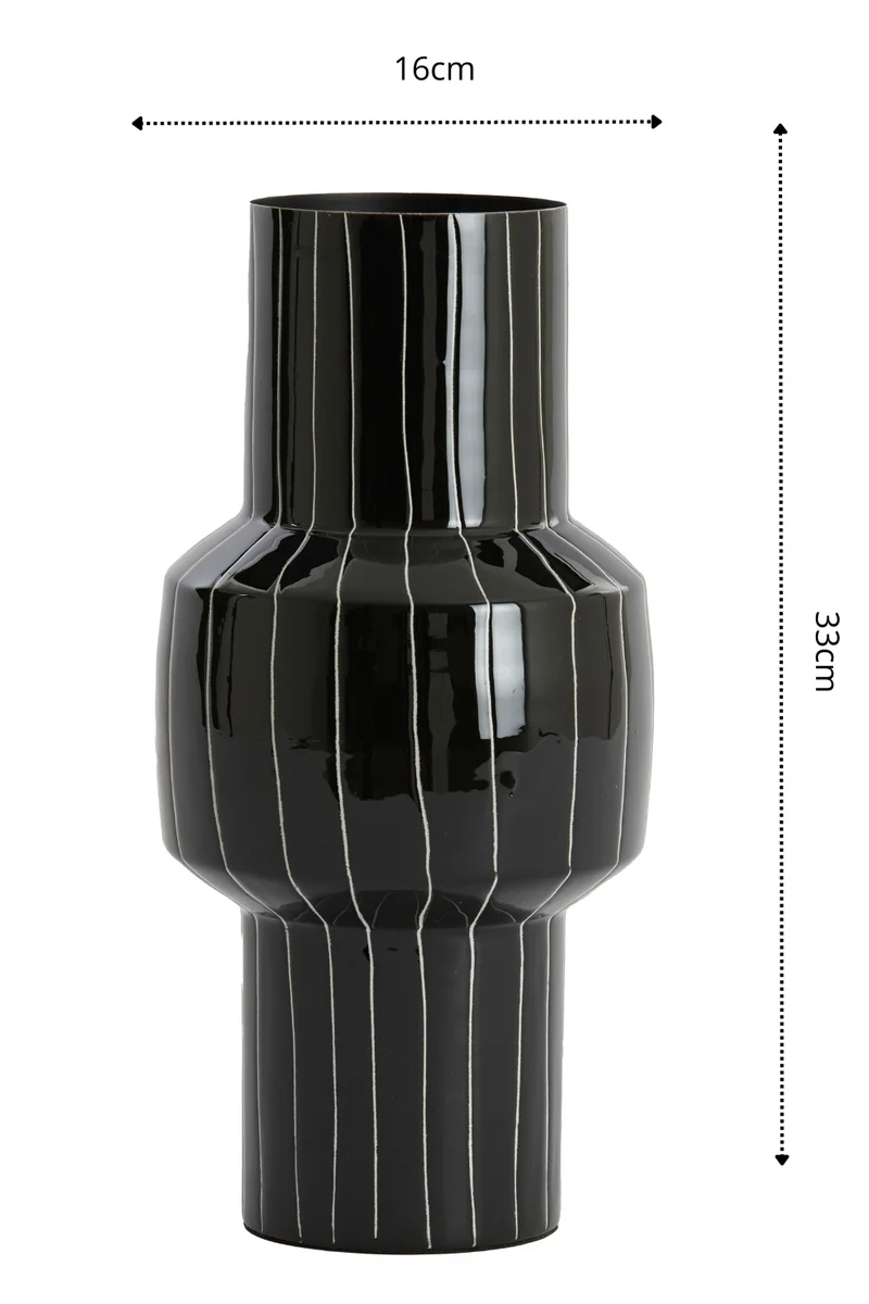 Vase Senuma 33x16 cm Schwarz