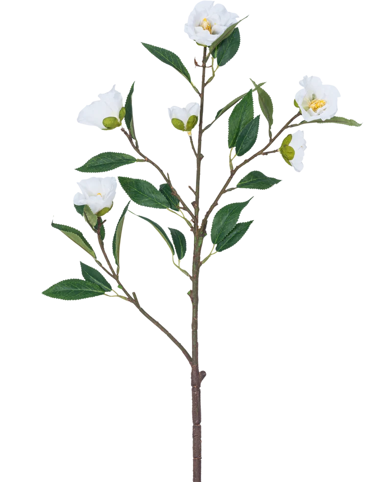 Künstliche Blume Cammellia 80 cm weiß