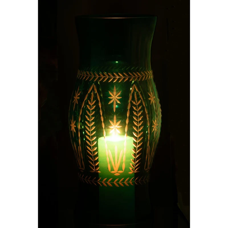 J-Line Windlicht Tarifa Glas Azuur Small