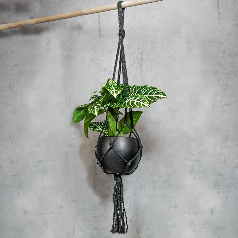 Makramee Hänger Schwarz - 120cm