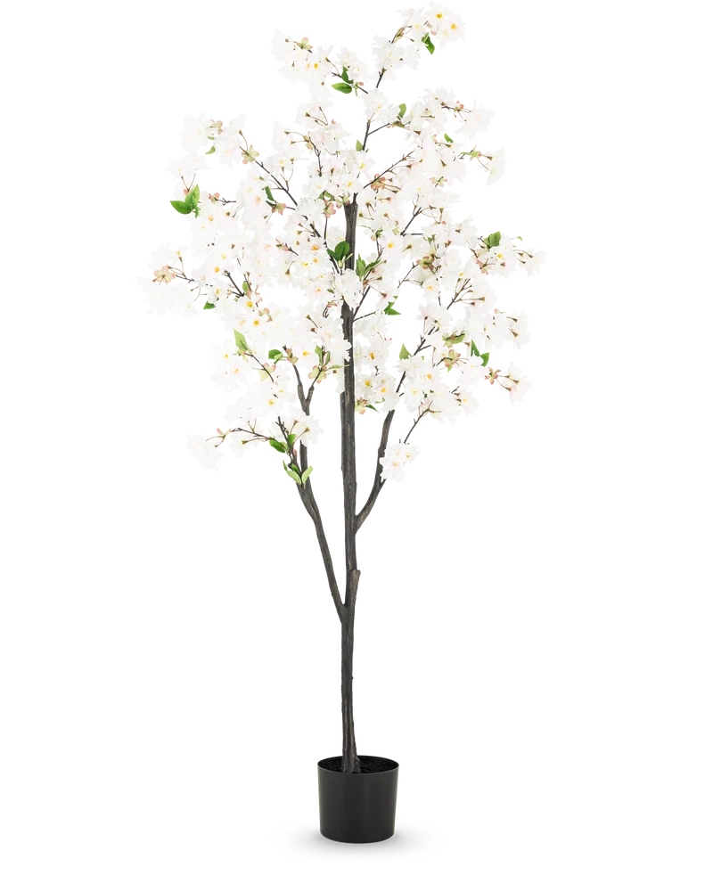 Künstliche Kirschblüte 180 cm weiß