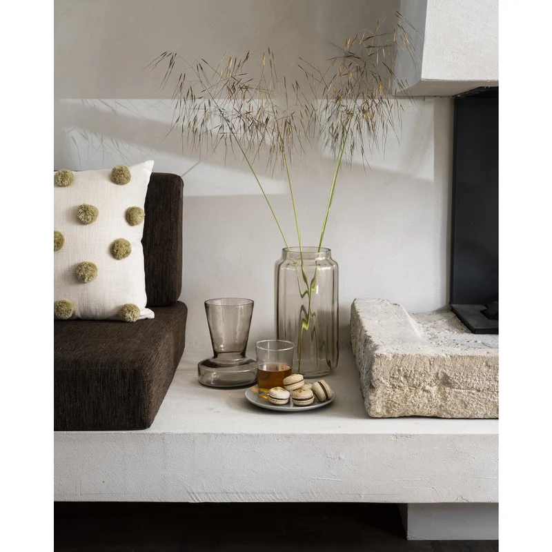 Trompetenvase 'Myrrhe Sand', mundgeblasenes Glas, klein