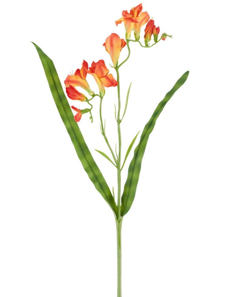 Künstliche Freesie 56 cm orange