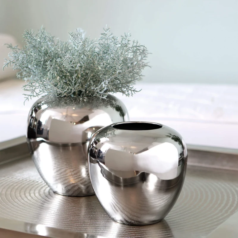 LOSONE Vase silberfarben