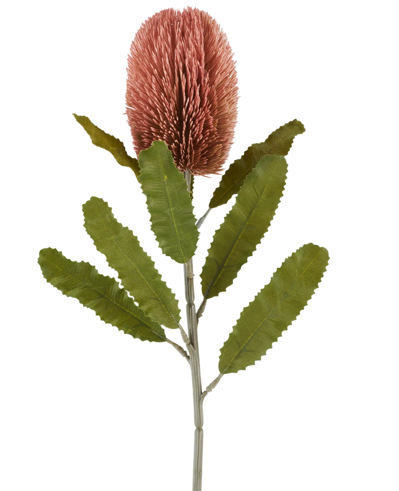 Künstliche Blume Banksia 65 cm alt rosa