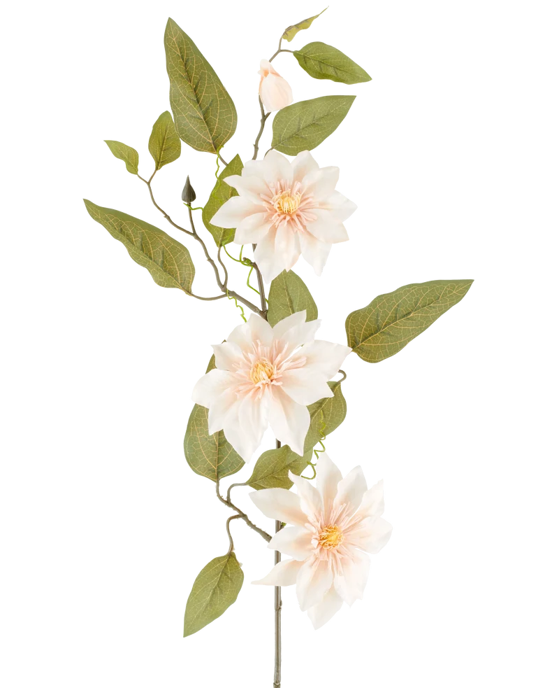 Künstliche Blume Clematis 81 cm alt creme