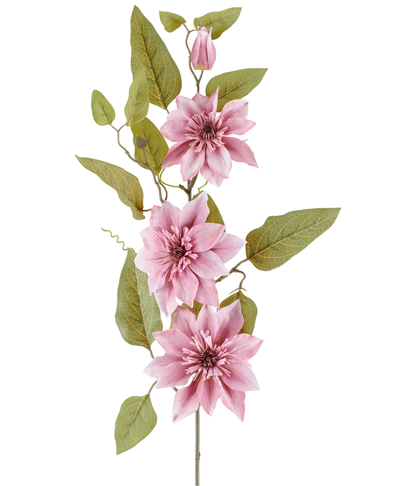 Künstliche Blume Clematis 81 cm alt rosa
