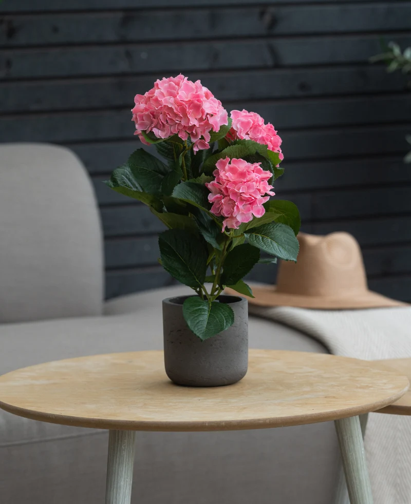 Kunstplant Hortensia Roze UV 35 cm