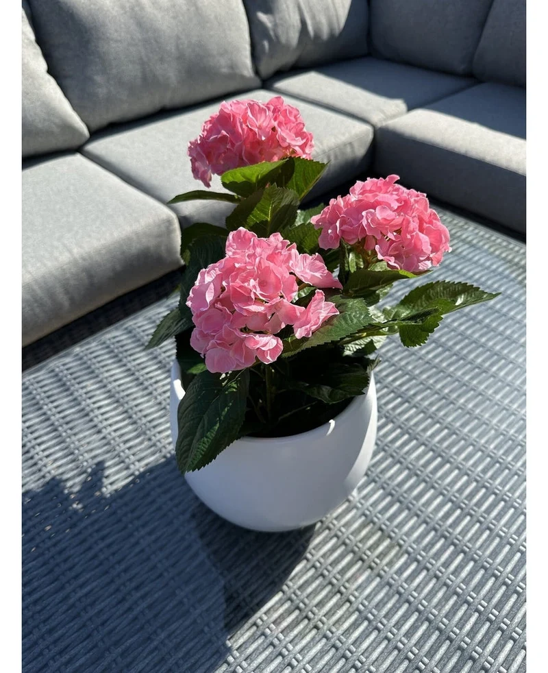 Kunstplant Hortensia Roze UV 35 cm