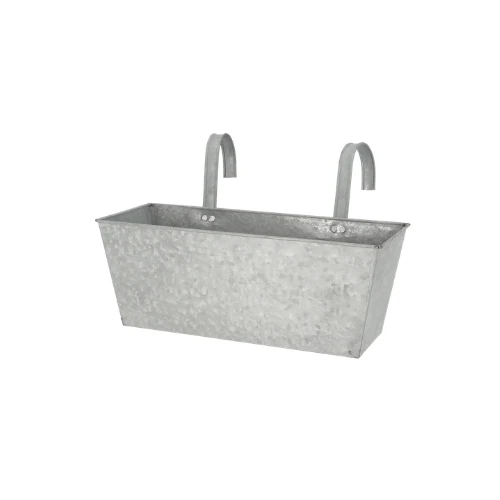 Zinken plantenbak met ophangarmen 40 cm