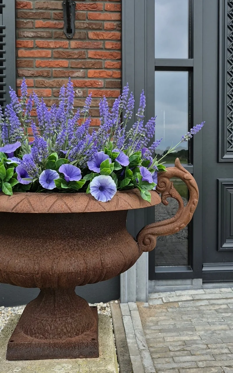 Petunia kunstplant lila UV 28 cm
