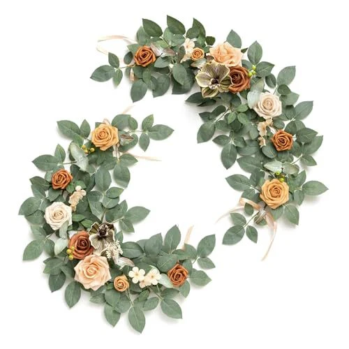 Künstliche Rosen-Rankpflanze 60 cm, Tischdekoration, Hochzeitsbogen, Event-Deko, langlebig, allergenfrei