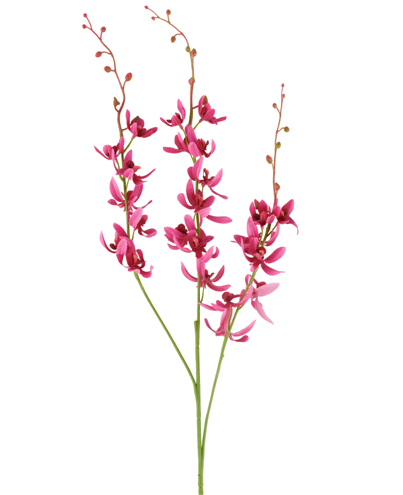 Künstliche Blume Cymbidium 95 cm bordeaux