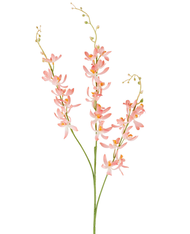 Künstliche Blume Cymbidium 95 cm Pfirsich
