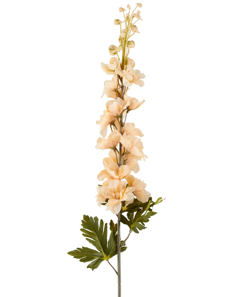 Künstliche Blume Delphinium 79 cm creme/braun