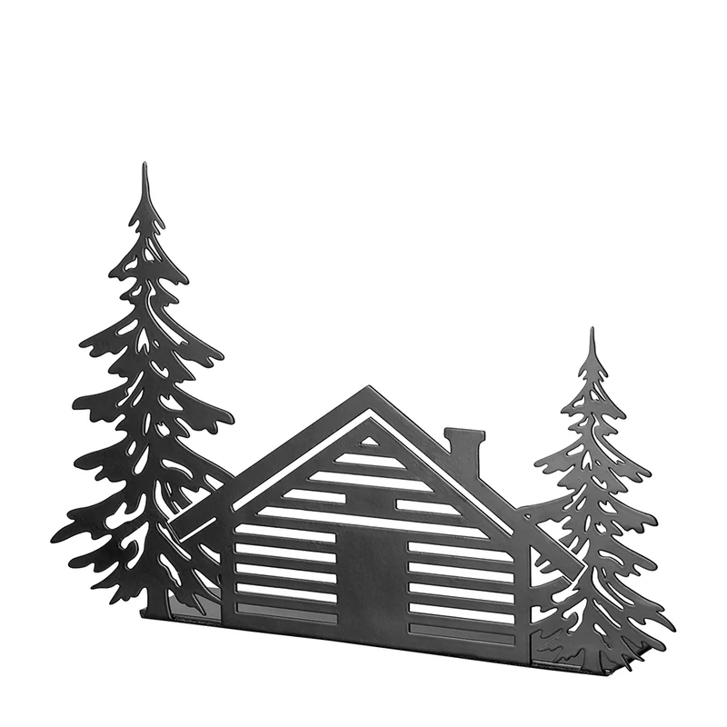 CHALET Deko Haus schwarz