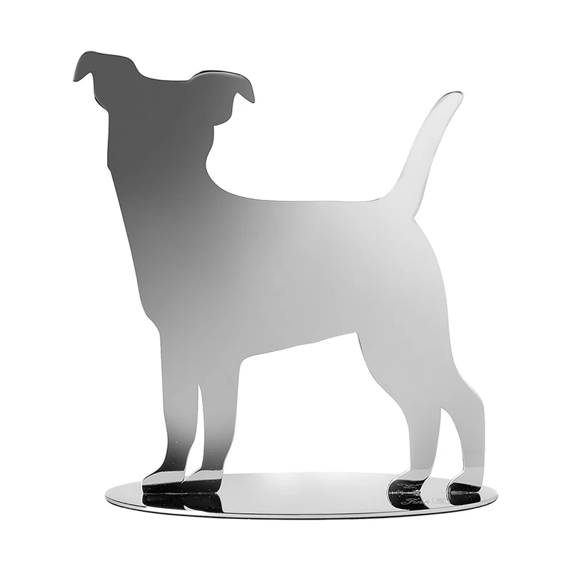 RUSSEL Deko Hund silberfarben