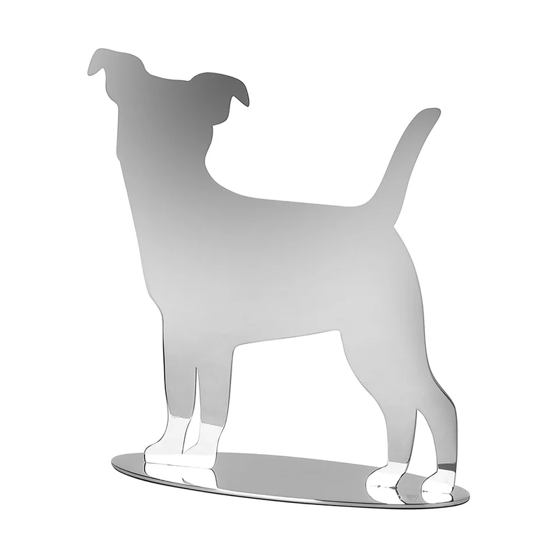 RUSSEL Deko Hund silberfarben