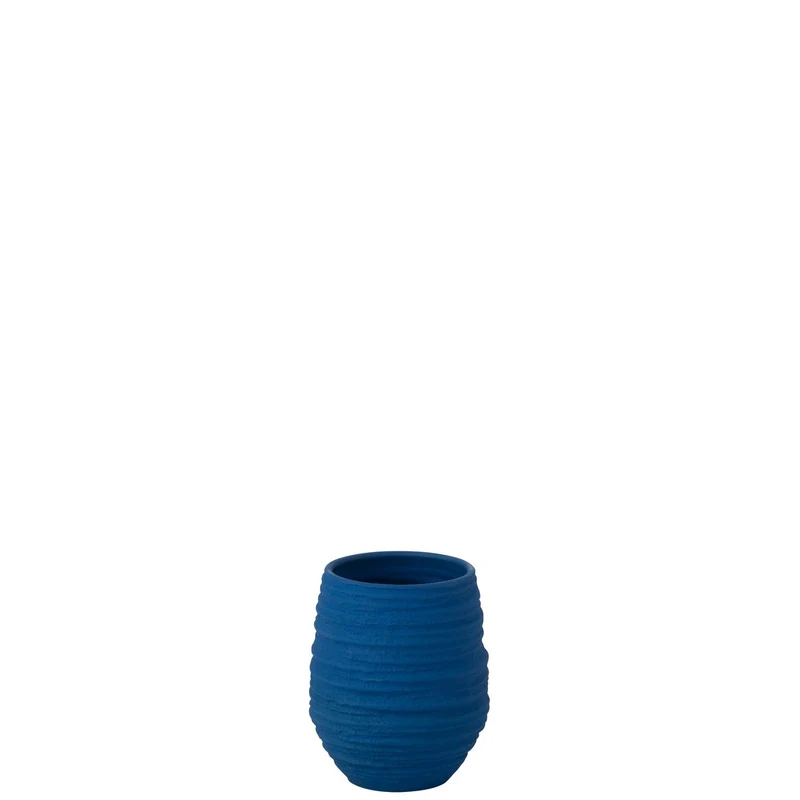 J -Line Flowerpot Fiesta - Keramik - Blau - klein - Ø 18 cm