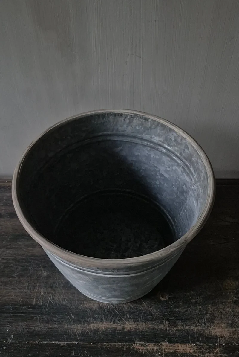 Rond zinken pot 19cm