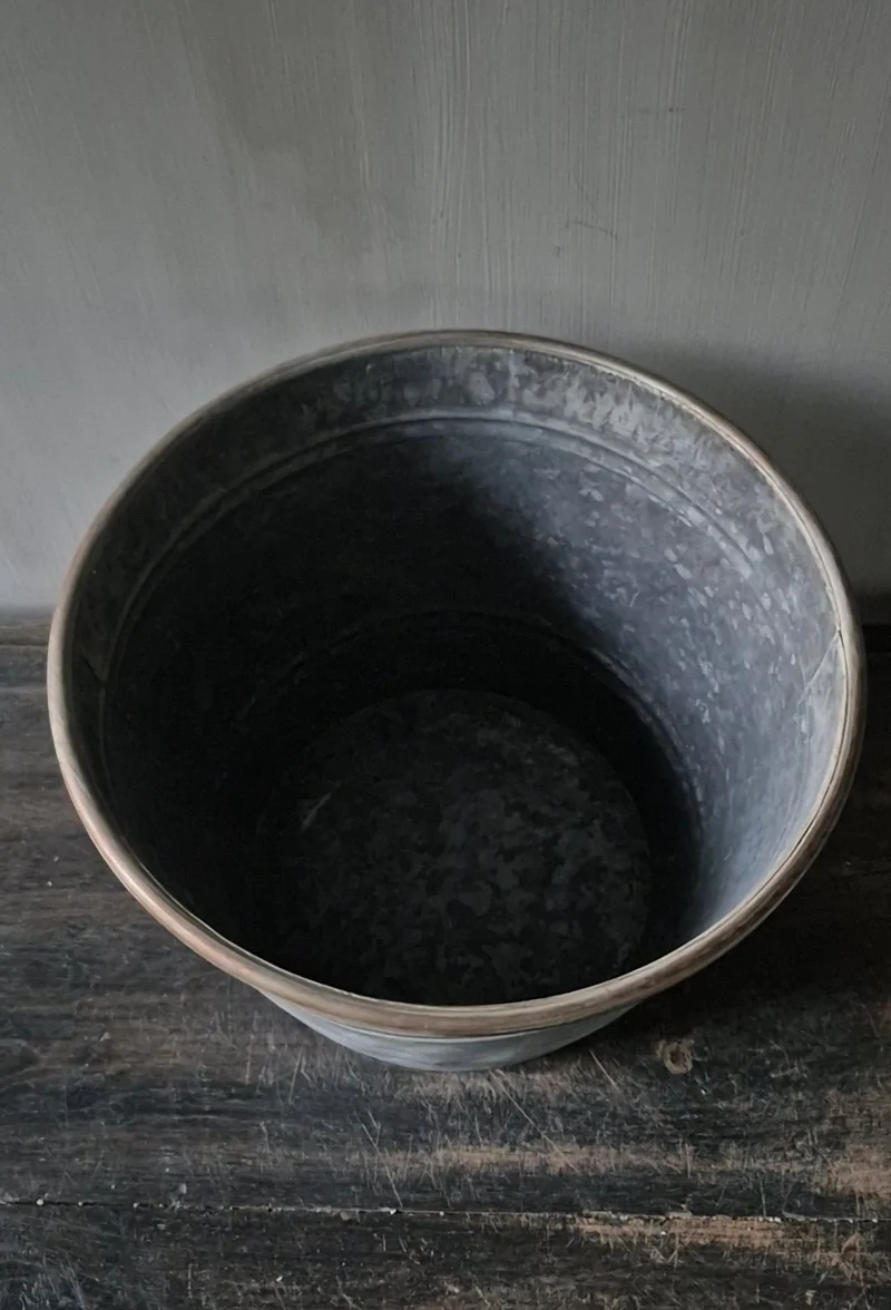 Rond zinken pot 21cm