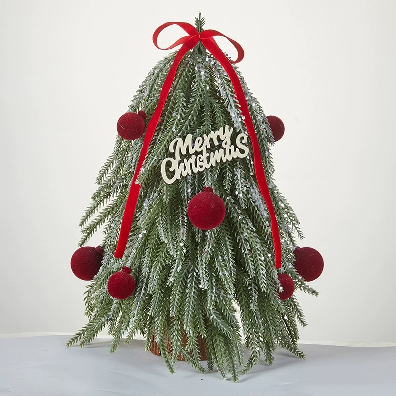 Künstliche Nordmann-Tanne, 37 cm hoch, aus Kiefernholz, für Weihnachtsdeko, Tischdekoration, Einzelhandel