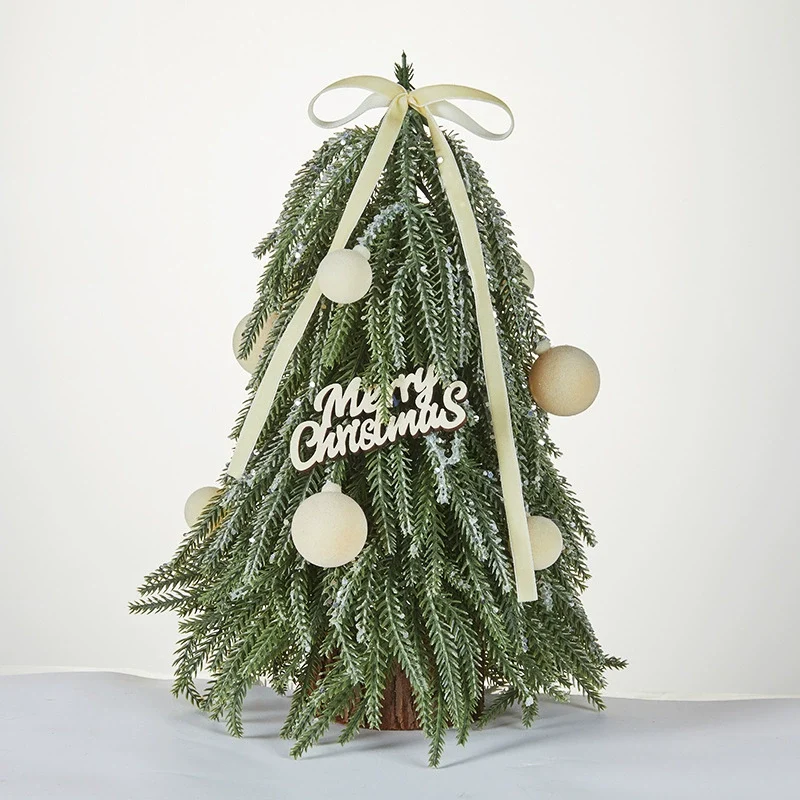 Künstliche Nordmann-Tanne, 37 cm hoch, aus Kiefernholz, für Weihnachtsdeko, Tischdekoration, Einzelhandel