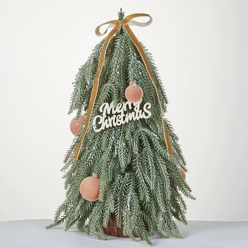 Künstliche Nordmann-Tanne, 37 cm hoch, aus Kiefernholz, für Weihnachtsdeko, Tischdekoration, Einzelhandel