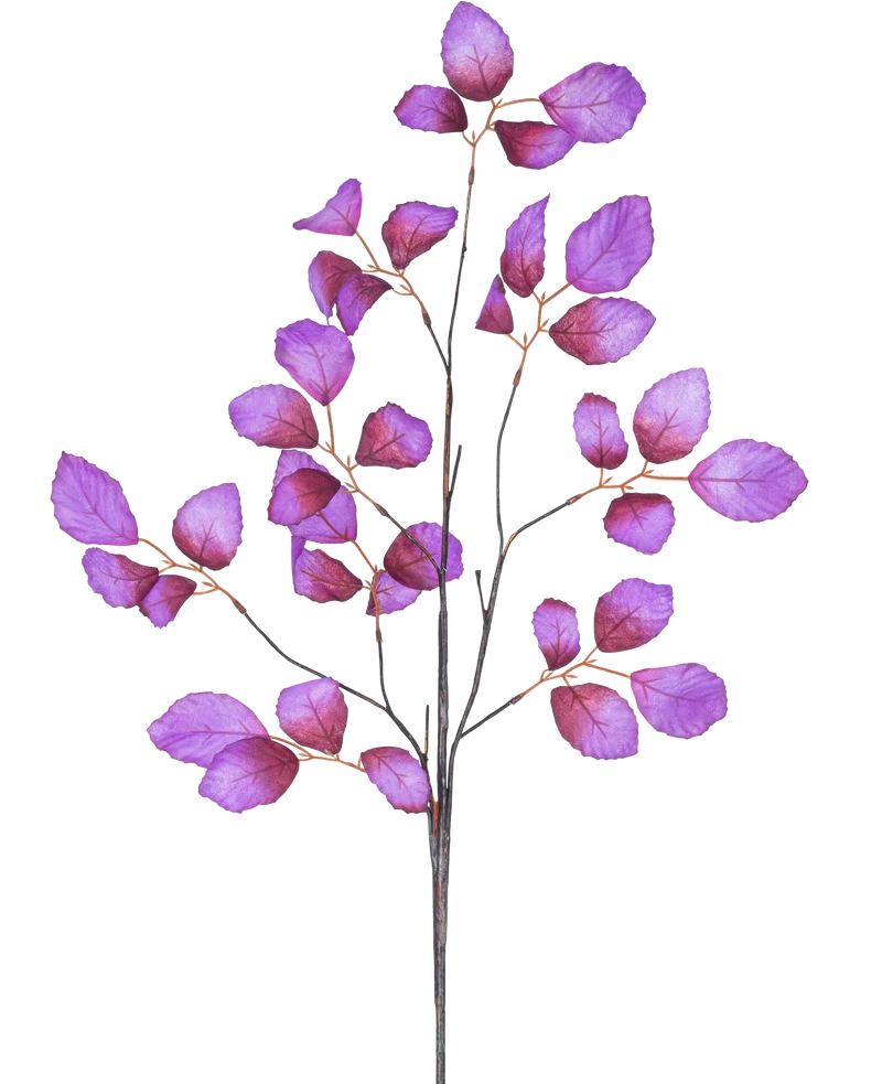 Künstlicher Apfel Blatt Zweig 90 cm lila