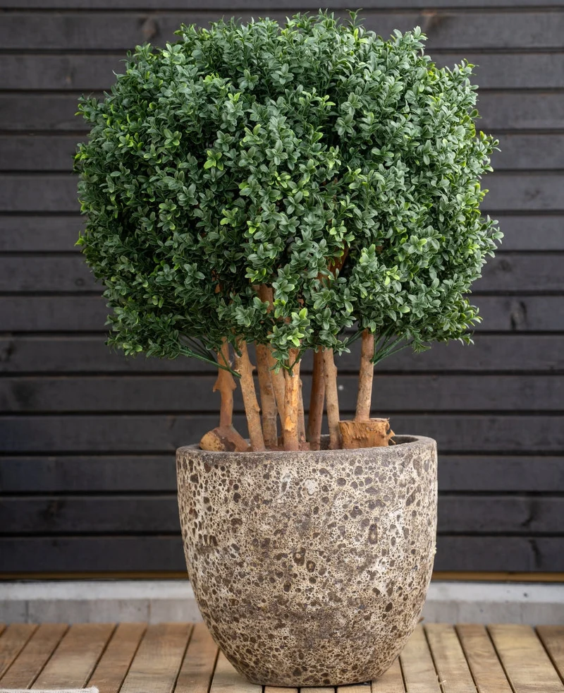 Künstliche Buchsbaumkugel Holz Römischer Stil UV 90 cm